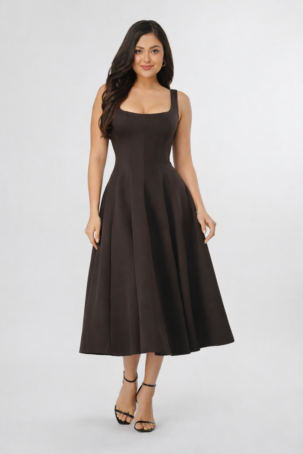 Celeste Espresso Midi Dress