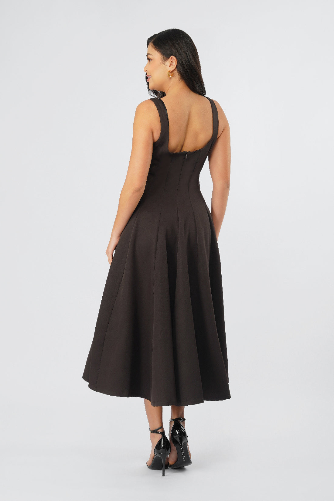 Celeste Espresso Midi Dress