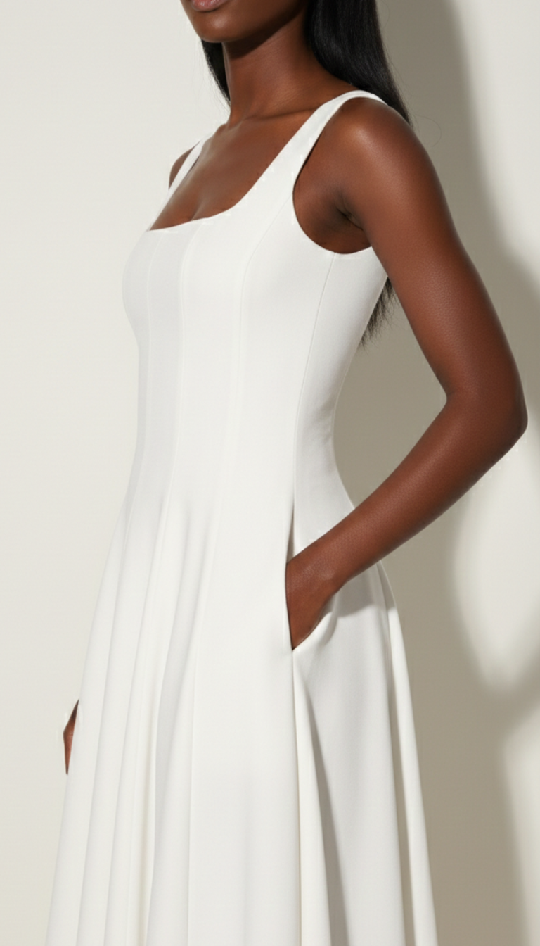 Celeste Ivory Midi Dress