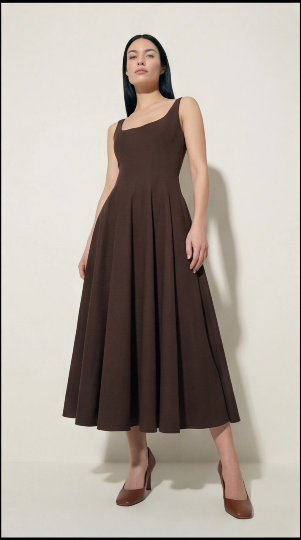 Celeste Espresso Midi Dress