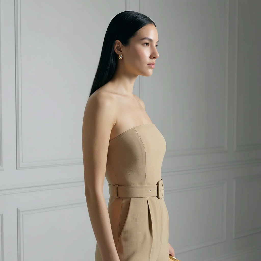 Elegance - Oat Beige Jumpsuit