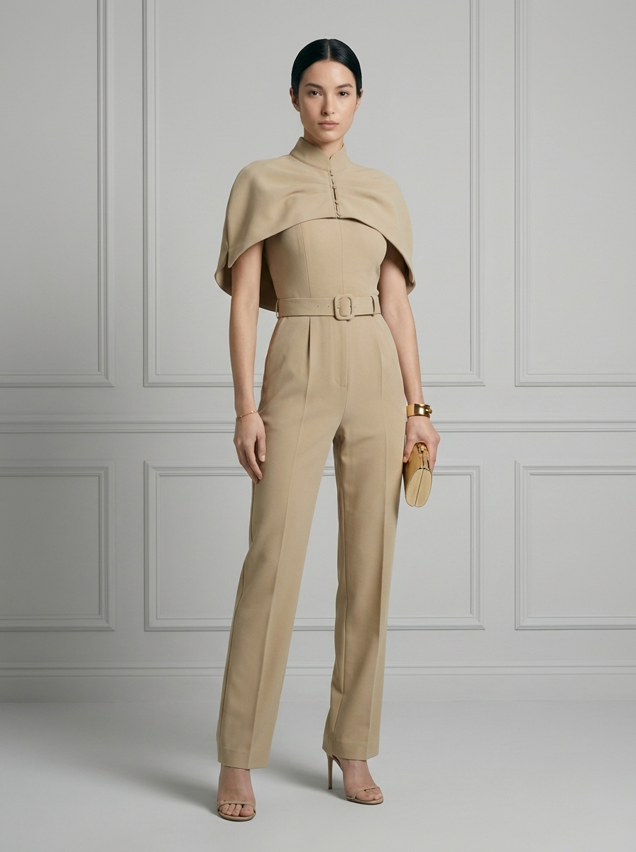 Elegance - Oat Beige Jumpsuit