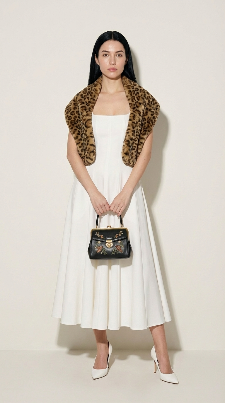 Celeste Ivory Midi Dress