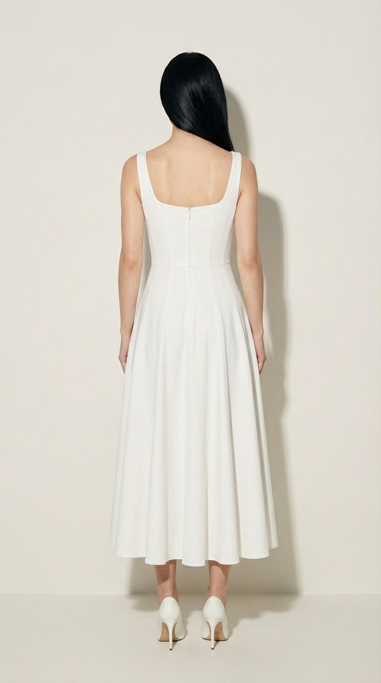 Celeste Ivory Midi Dress