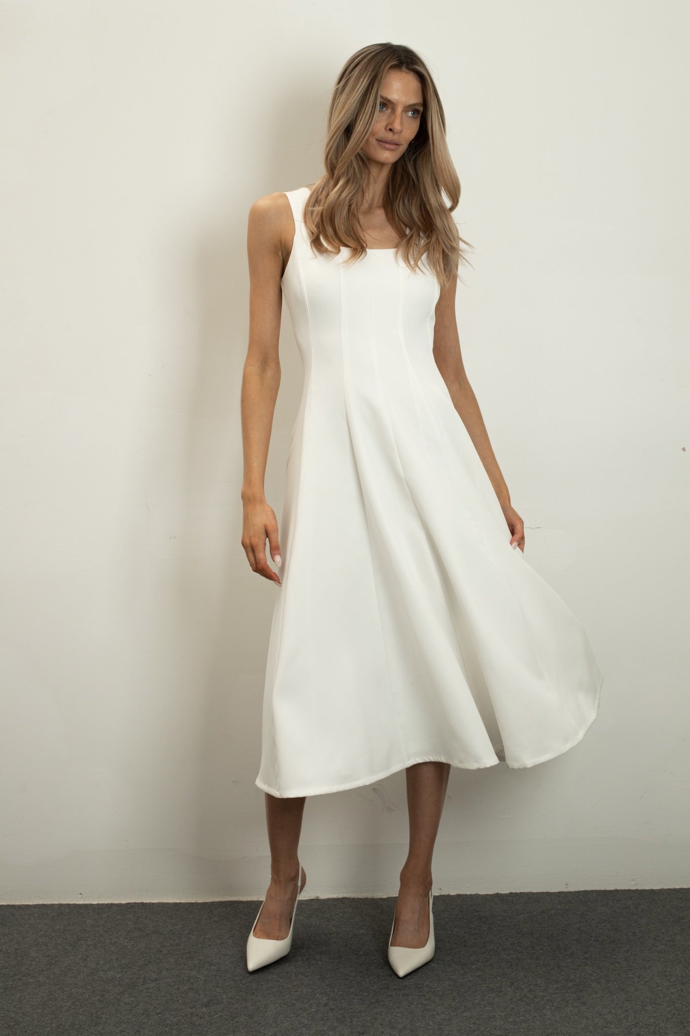Celeste Ivory Midi Dress