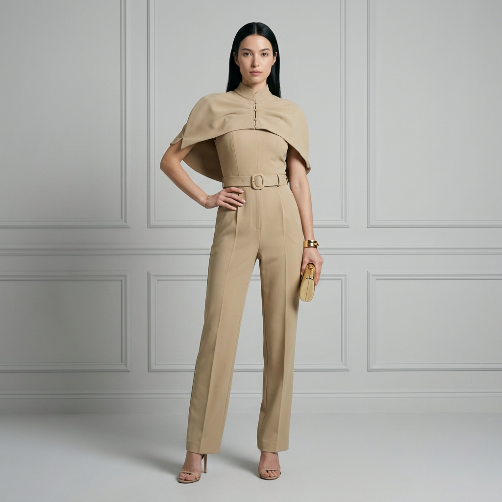 Elegance - Oat Beige Jumpsuit