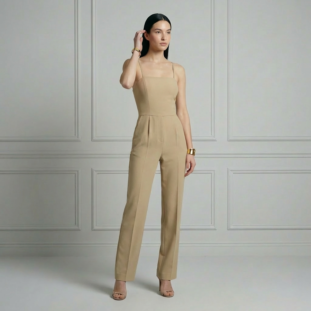 Elegance - Oat Beige Jumpsuit